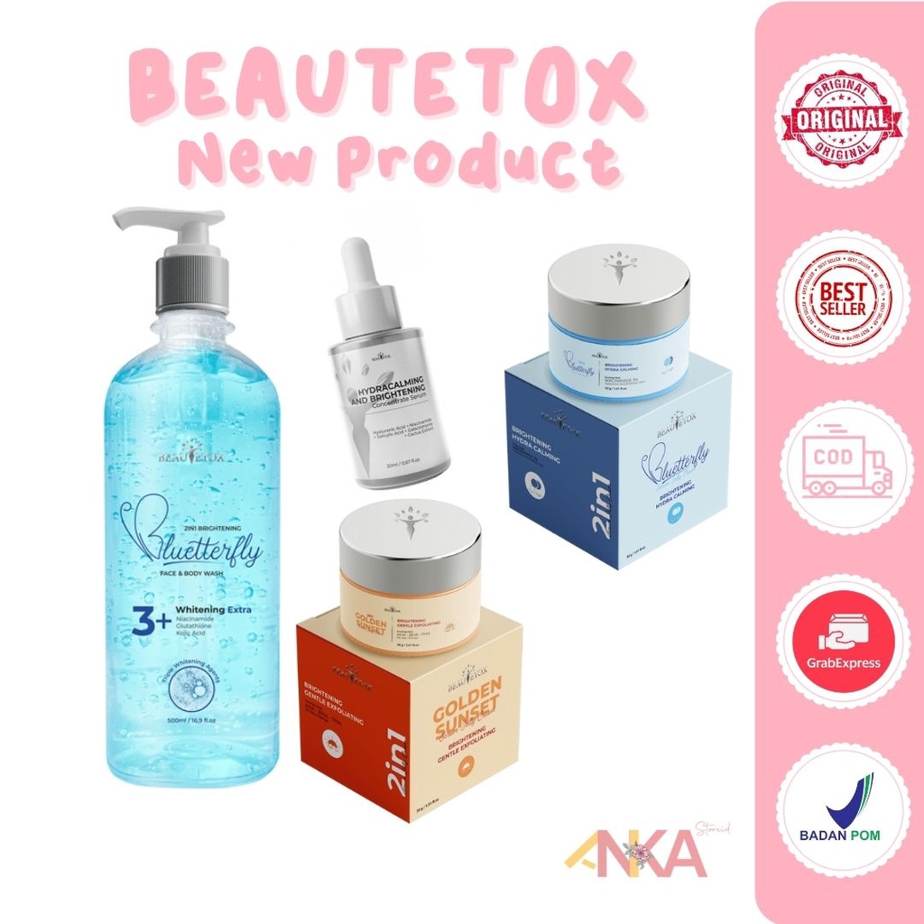 Beautetox New Product Bluetterfly Brightening Serum Jelly Cream Golden sunset