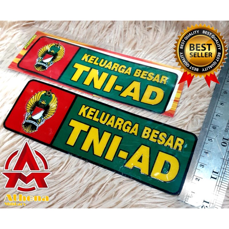 Stiker Plat motor TNI AD | stiker plat mobil TNI AD |Stiker plat embos