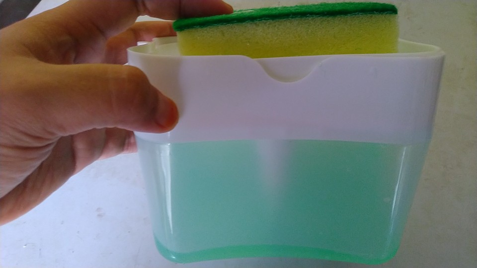 Dispenser Sabun Cuci Piring Busa Sponge / Soap Pump Sponge Caddy
