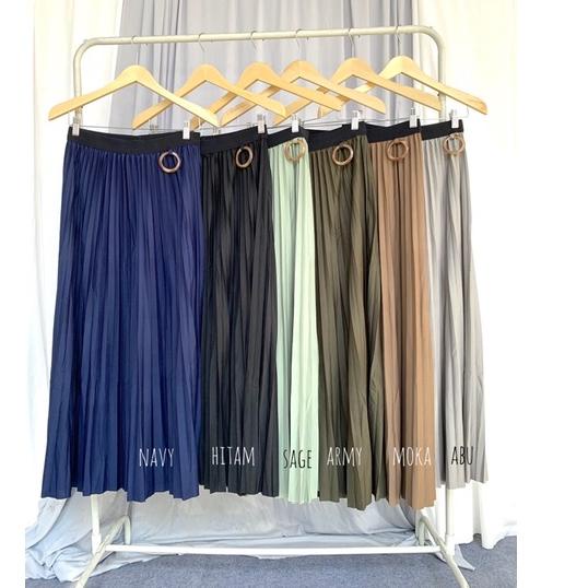 Keluaran Terbaru.. ROK RANIA PLISKET RING