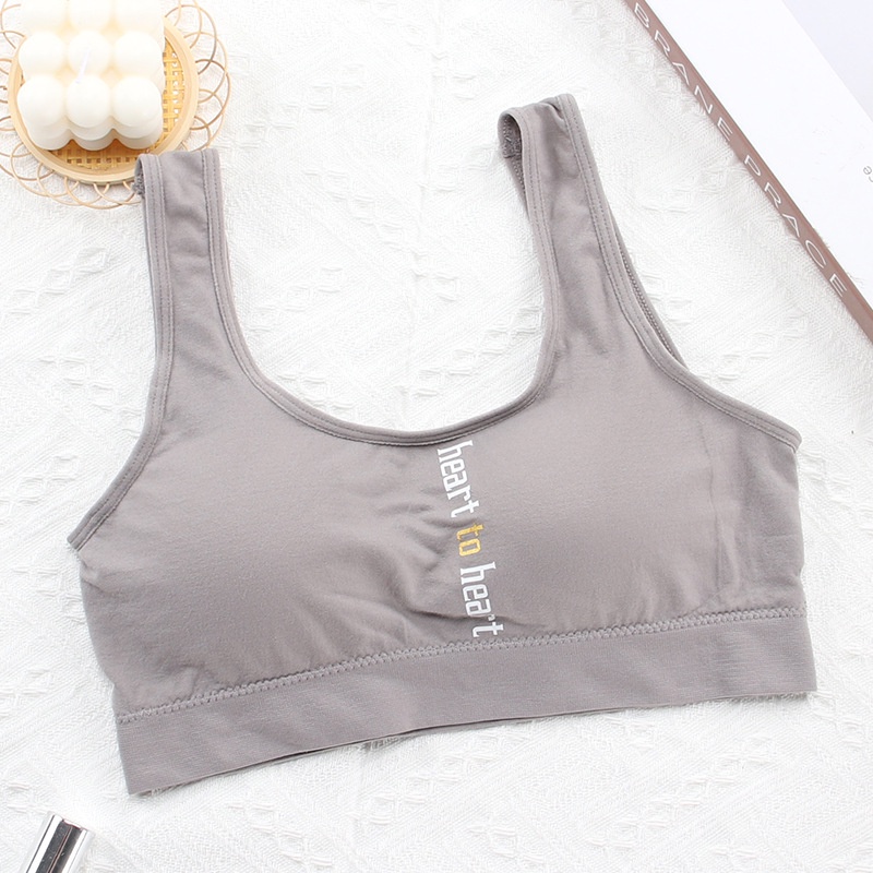 FYGALERY SURABAYA BRA530 Bra Tanpa Kawat Pakaian Dalam Wanita Polos Heart To Heart Bra Olahraga Sportbra Gym