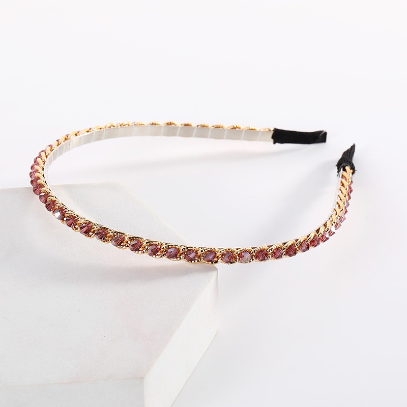 Korean Anti-crystal Thin Headband Fashion Color Rhinestones Hairband Women Hair Accessories