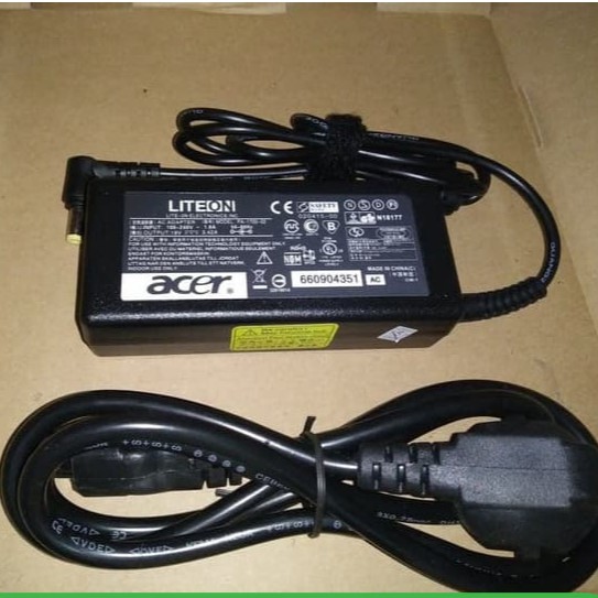 Charger Laptop Acer 19v 3,42A Lengkap kabel power Ready Gosend jakarta