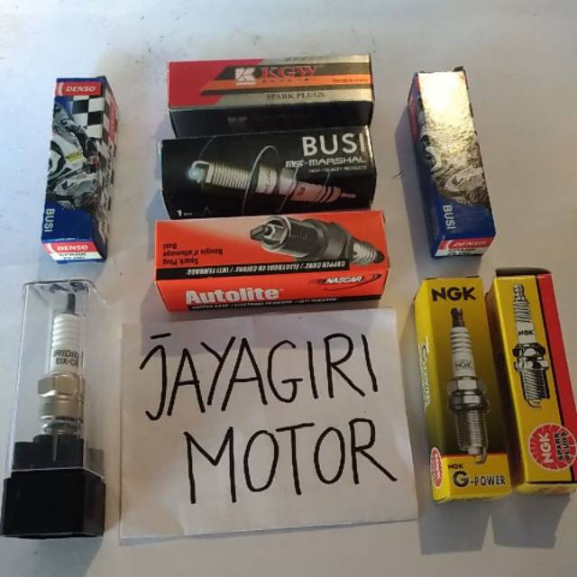 Busi Beat NMax Aerox Karisma Supra X 125 Satria F FU 150 Iridium Racing Denso Autolite NGK G Power K