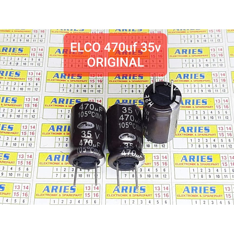 ELCO 470uf 35v SAMWHA ORIGINAL