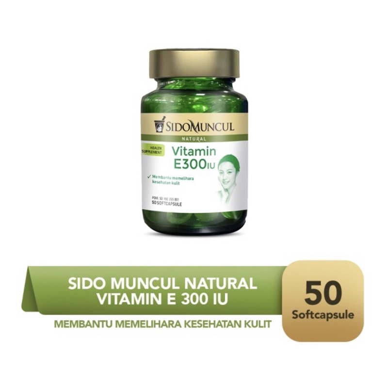 Sidomuncul vitamin E 300IU 50 kapsul ( menjaga kulit tetap sehat )
