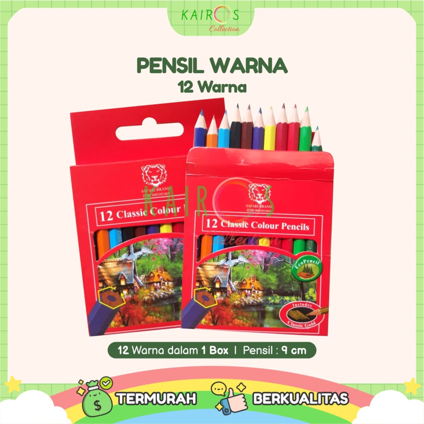 Pensil Warna Pendek Isi 12 Warna