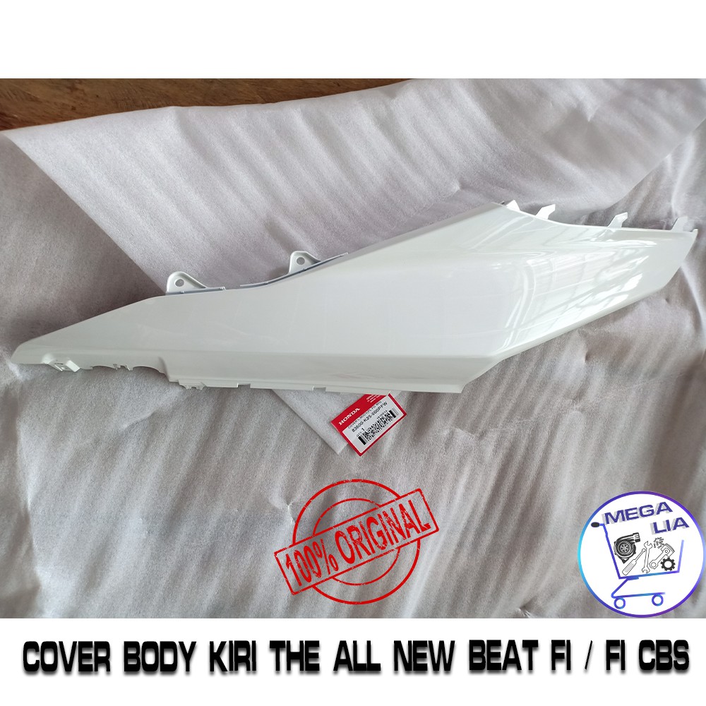 Cover Body Kiri The All New Beat FI FI CBS Putih 100% ORI HONDA. 83600-K25-900PFW