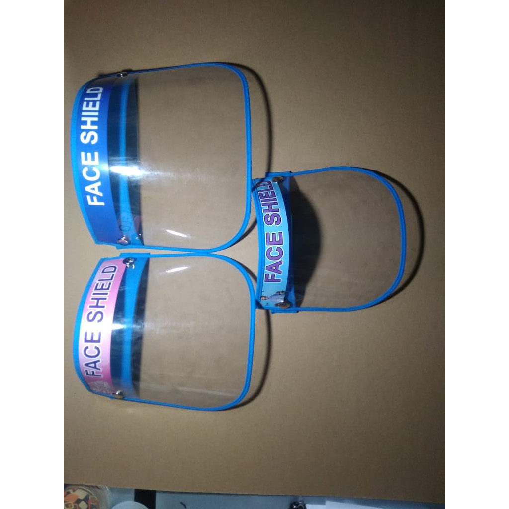 FACE SHIELD / FACEMASK / MASKER WAJAH CORONA MEDIS MIKA PELINDUNG WAJAH 0.45 MM UKURAN S, M, L