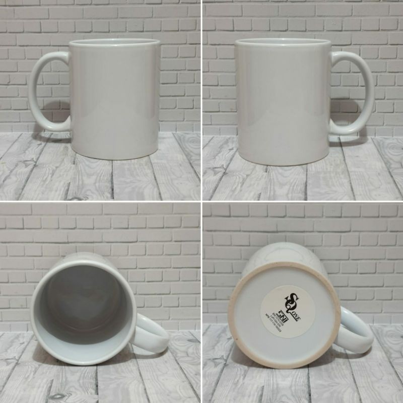 Mug Coating Polos SQ One Import Super White