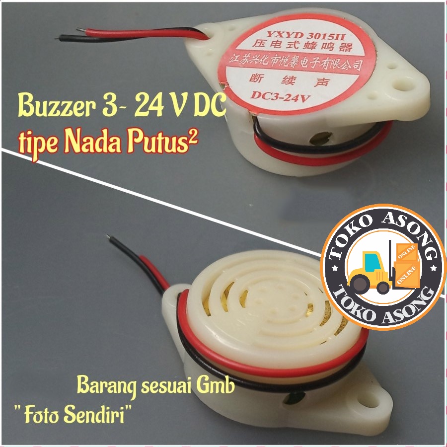 buzzer 3 - 24 Volt Buser 12 v nada putus putus