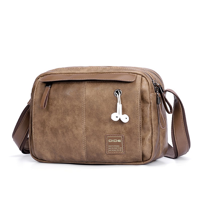 TAS SELEMPANG PRIA KULIT / TAS SLEMPANG / TAS BAHU / TAS DIDE SHOULDER BAG HORISONTAL - DIDE-JG838