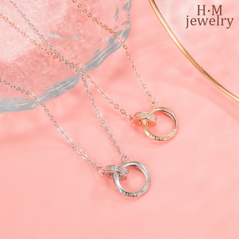 Mobius Kalung Rantai Pasangan / Pria / Wanita Liontin Strip Untuk Hadiah Ulang Tahun 2022