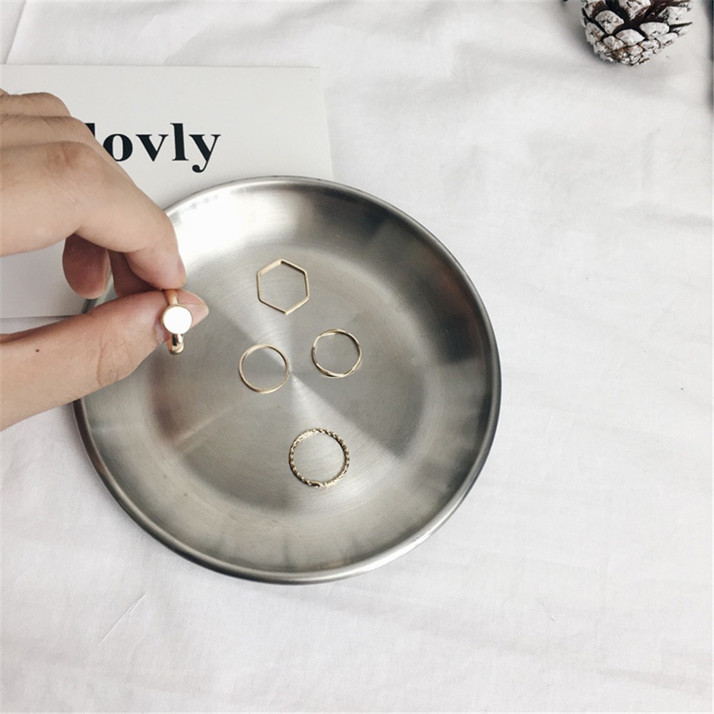 【COD Tangding】5pcs / set Cincin Joint Simple Gaya Korea Untuk Wanita
