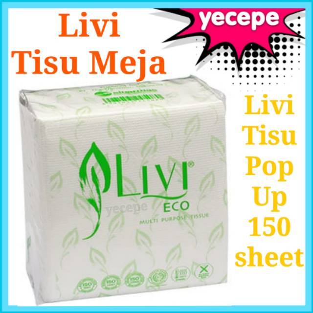 Livi tisu pop up kecil livi tissue pop up tissue kotak kecil 150 sheet / lembar