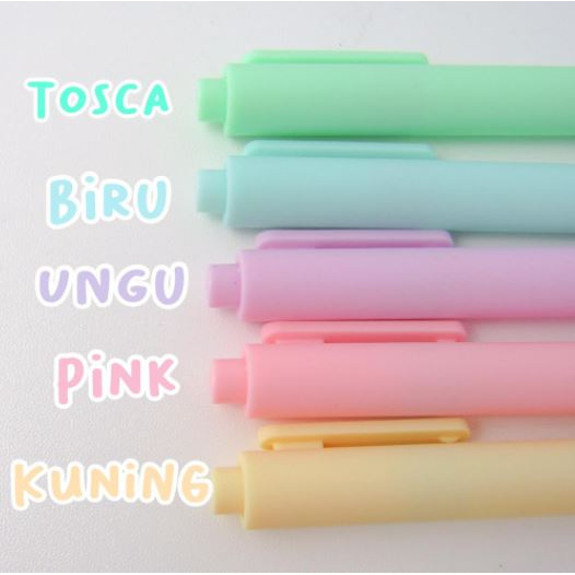 

pen cetek warna-warni makarontermurah alat tulis kantor PEN CETEK makaron PASTEL / pulpen cetek makaron lucu murah bisa cod -IVN95