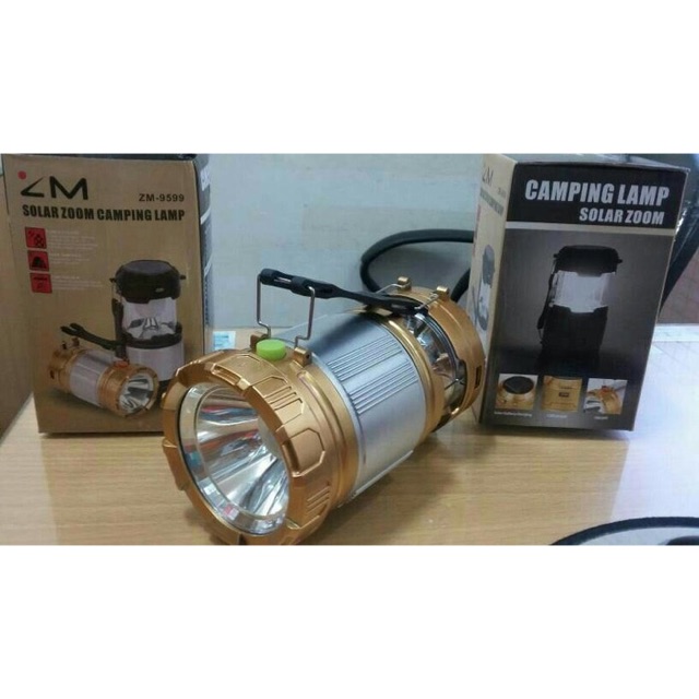 Lampu Lentera Camping / Emergency Solar Cell + Powerbank + senter