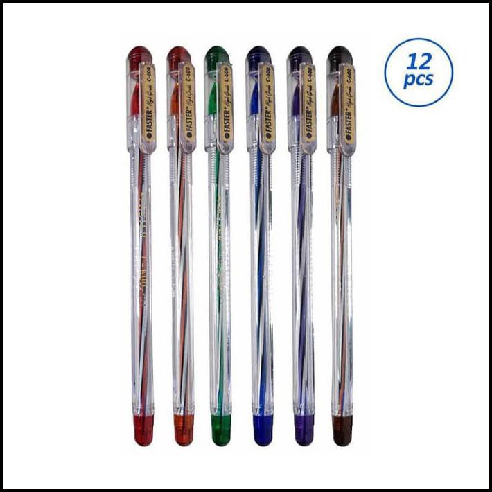 

FASTER PEN PULPEN C600 EXTRA FINE 1 KOTAK 1 LUSIN BALLPOINT BOLPEN
