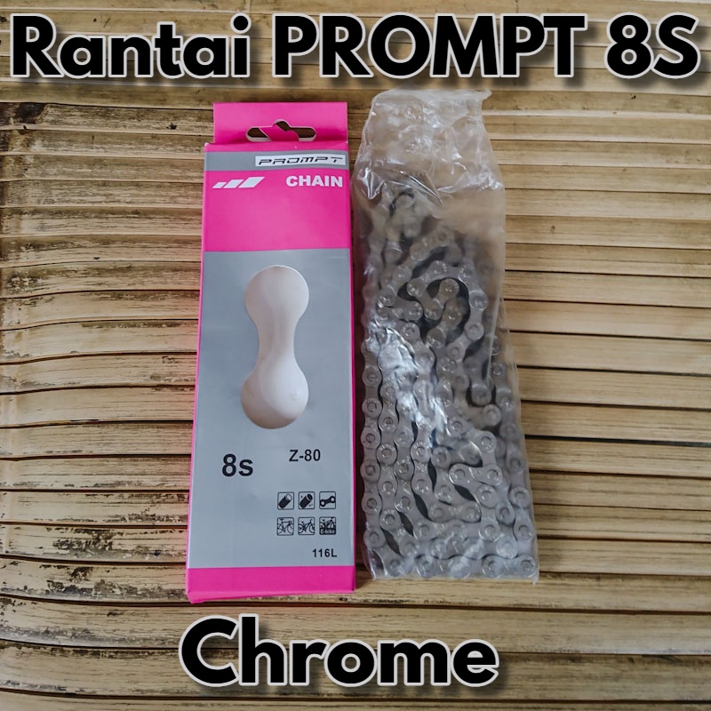 Rantai Sepeda PROMPT 8 Speed Chrome 116 Links