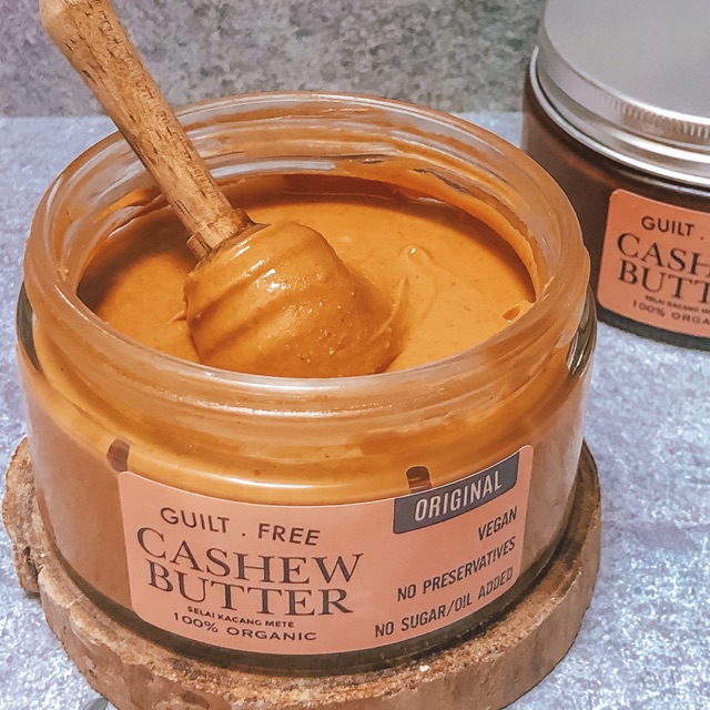 

NATURAL ORIGINAL CASHEW BUTTER UNSWEETENED 200gr|selai kacang mete organik vegan keto