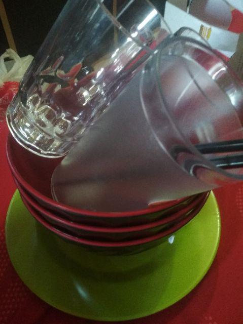 Gelas Teh Gagang - Golden Dragon Melamin (853)