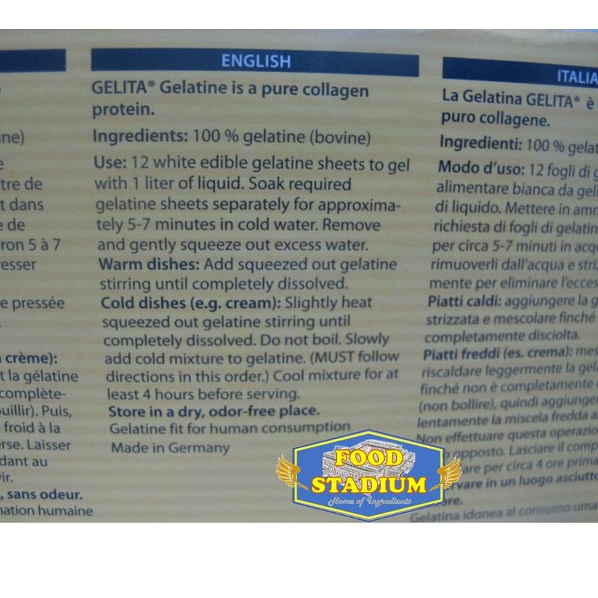 

Gebyar promo--HALAL Gelatine Sheet 100 lembar gelatin by GELITA