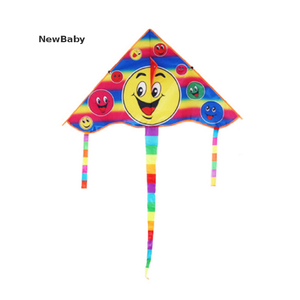 Mainan Layang-Layang Besar 80cm Motif Smiley Face Untuk Hadiah Anak