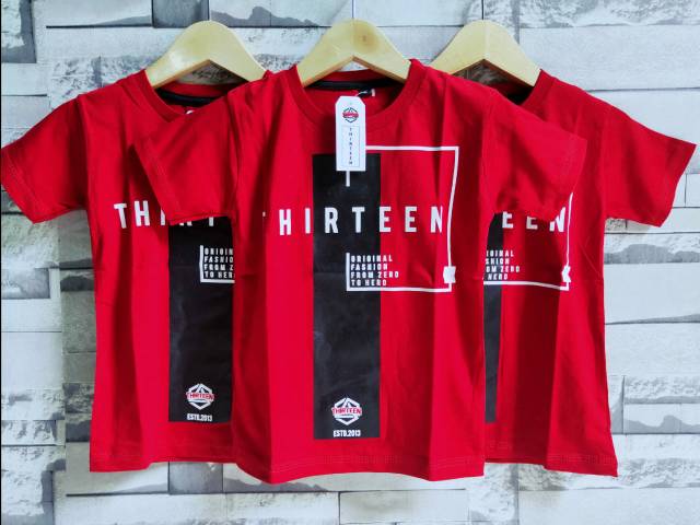 ORIGINAL KAOS THIRTEEN DEADLINE THIRTY THREE KAOS DISTRO ANAK BERKUALITAS MURAH 1-7 TAHUN