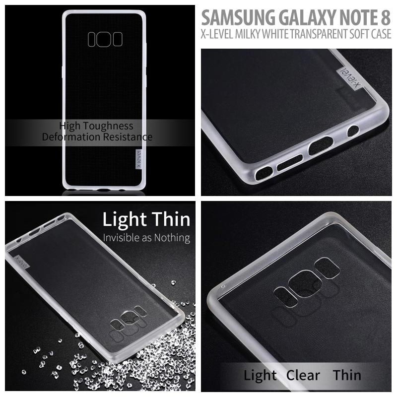 Samsung Galaxy Note 8 - X-Level Milky White Transparent Soft Case