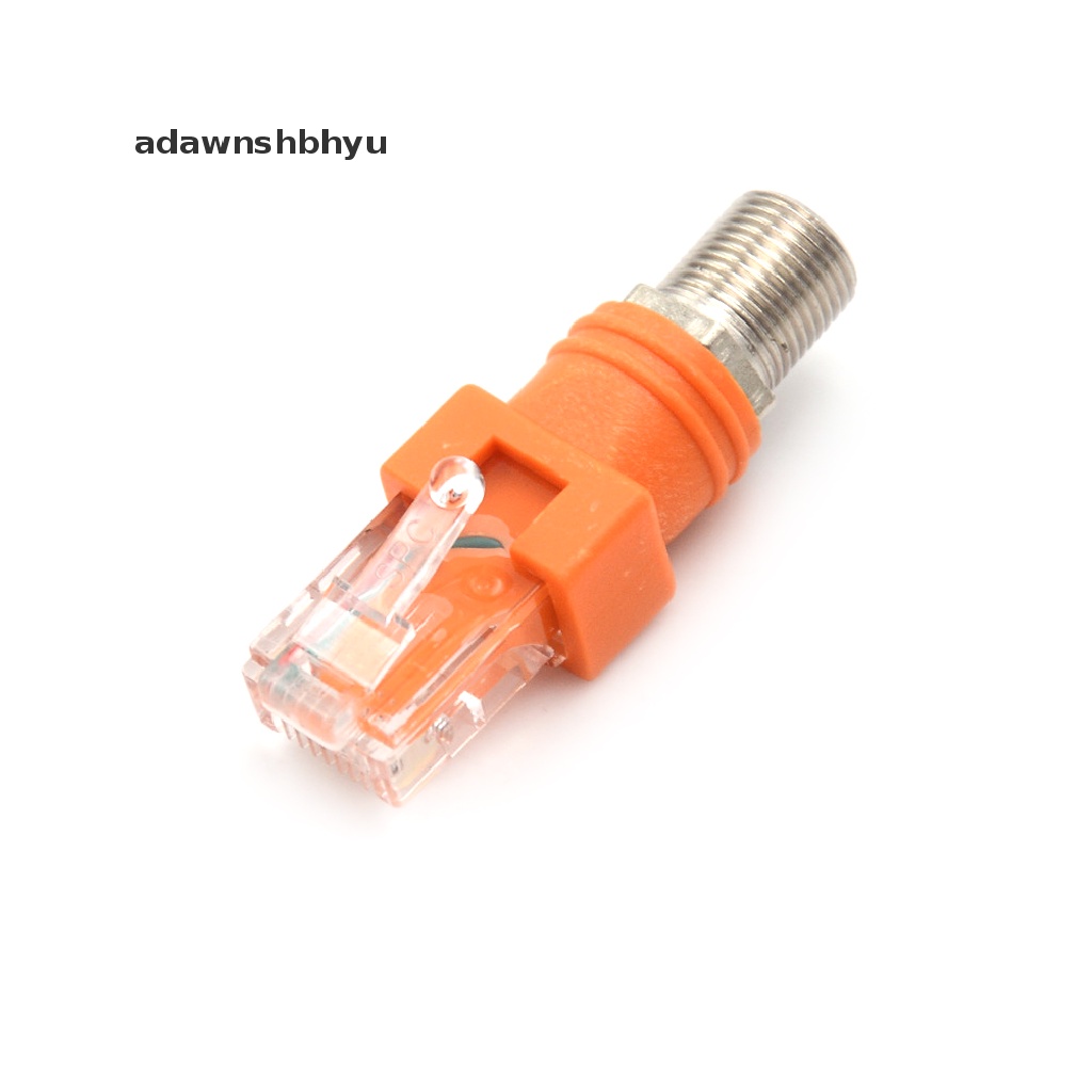 Adawnshbhyu New F Female to RJ45 Male Coaxial Coax Barrel Coupler Adapter Konektor RJ45 Ke RF