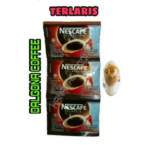 NESCAFE CLASSIC 2 GRAM KOPI (ISI 10 PCS) DALGONA COFFEE | Shopee Indonesia