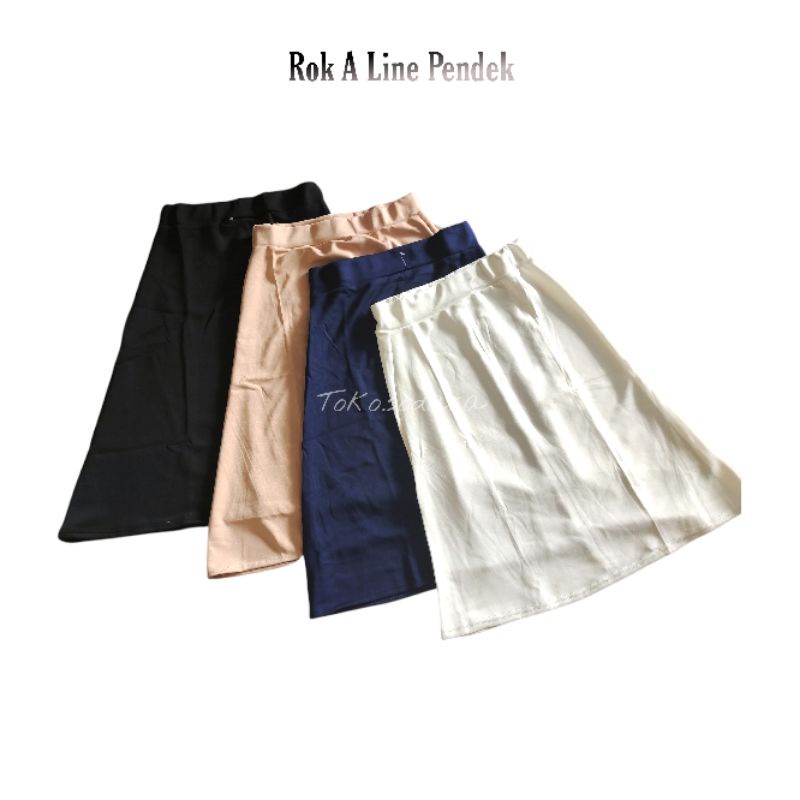 Rok A Line Pendek // Rok A Scuba Pendek// Rok Kerja Murah // Rok Kerja Pendek