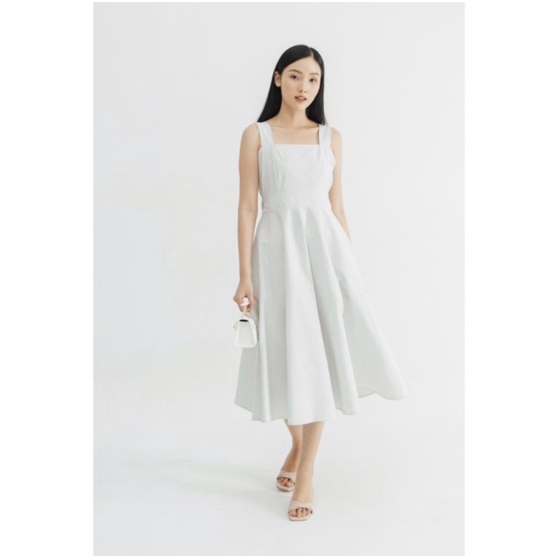 Claryn The Label Rossey Dress White Size M Dress Wanita clarynthelabel