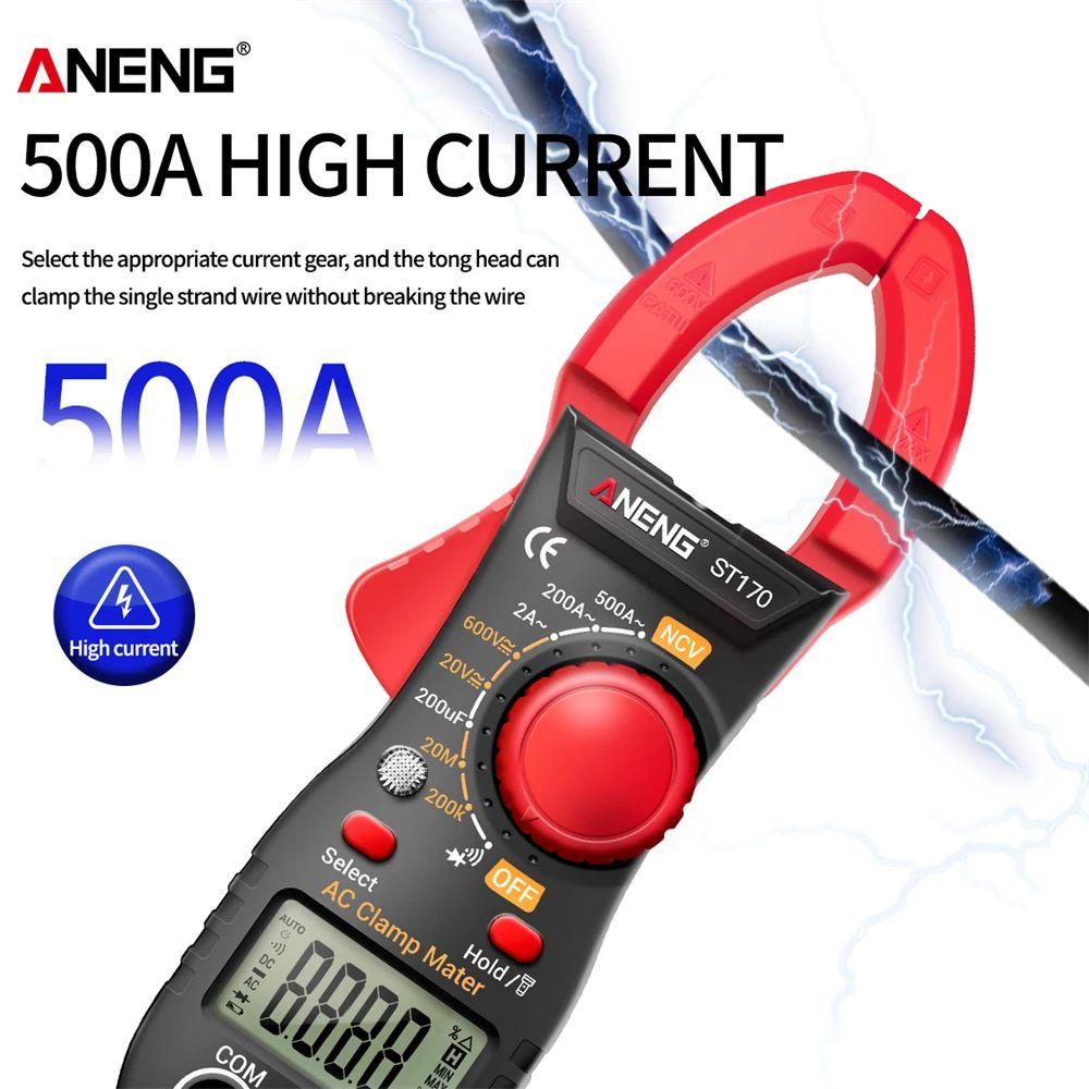 POPULAR Populer Digital Clamp Meter Presisi Tinggi 1999hitung True RMS 500A Multimeter Arus AC