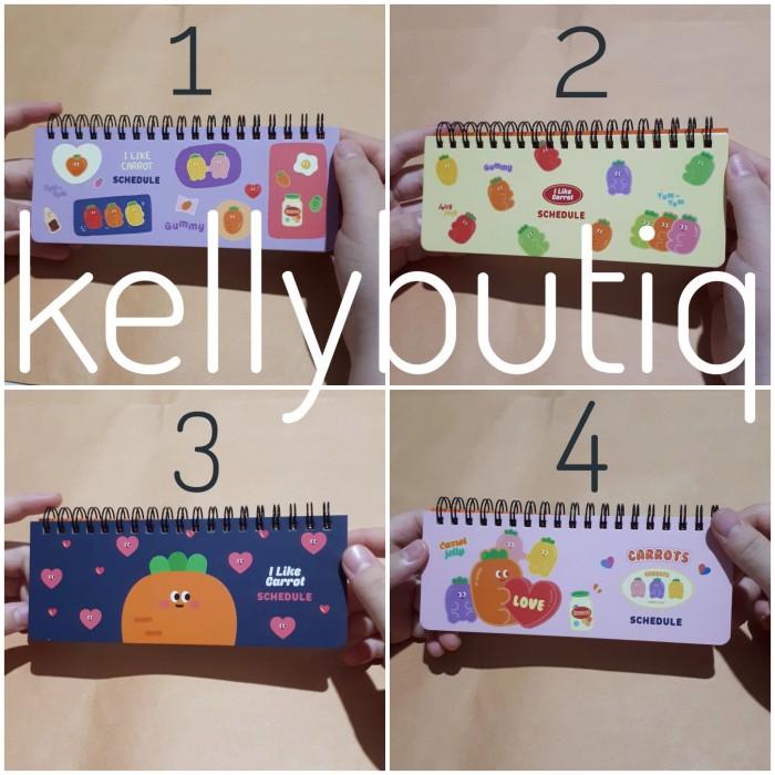 Book Weekly Plan Carrot Schedule Spiral Book Planner Buku Tulis Jadwal Mini