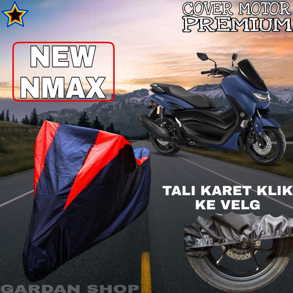 Sarung Motor NEW NMAX Hitam MERAH Body Cover Penutup Pelindung Motor Nmax PREMIUM