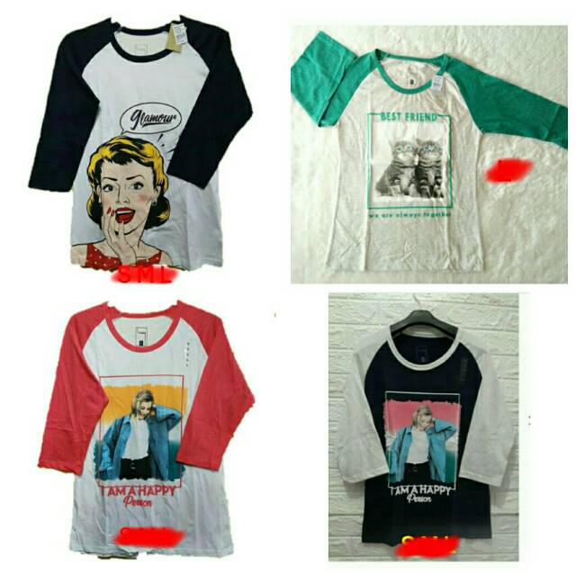 Kaos cewek T ZONE , XL panjang & 7/8