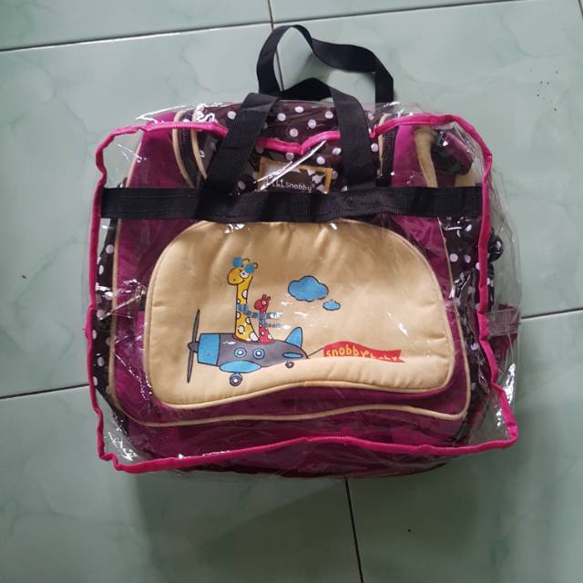 Tas Bayi Medium Saku Polkadot Snobby Awesome Dotty Series Warna Pink Magenta TPT1472
