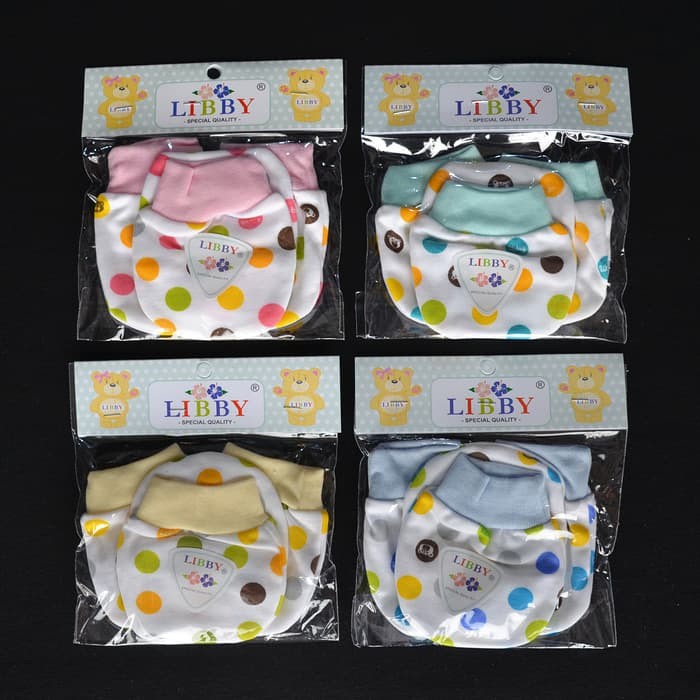 Setelan Libby LIBBY 4 Set Sarung Tangan & Kaos Kaki Rib Bayi/Baby Polkadot (0-3M) Murah
