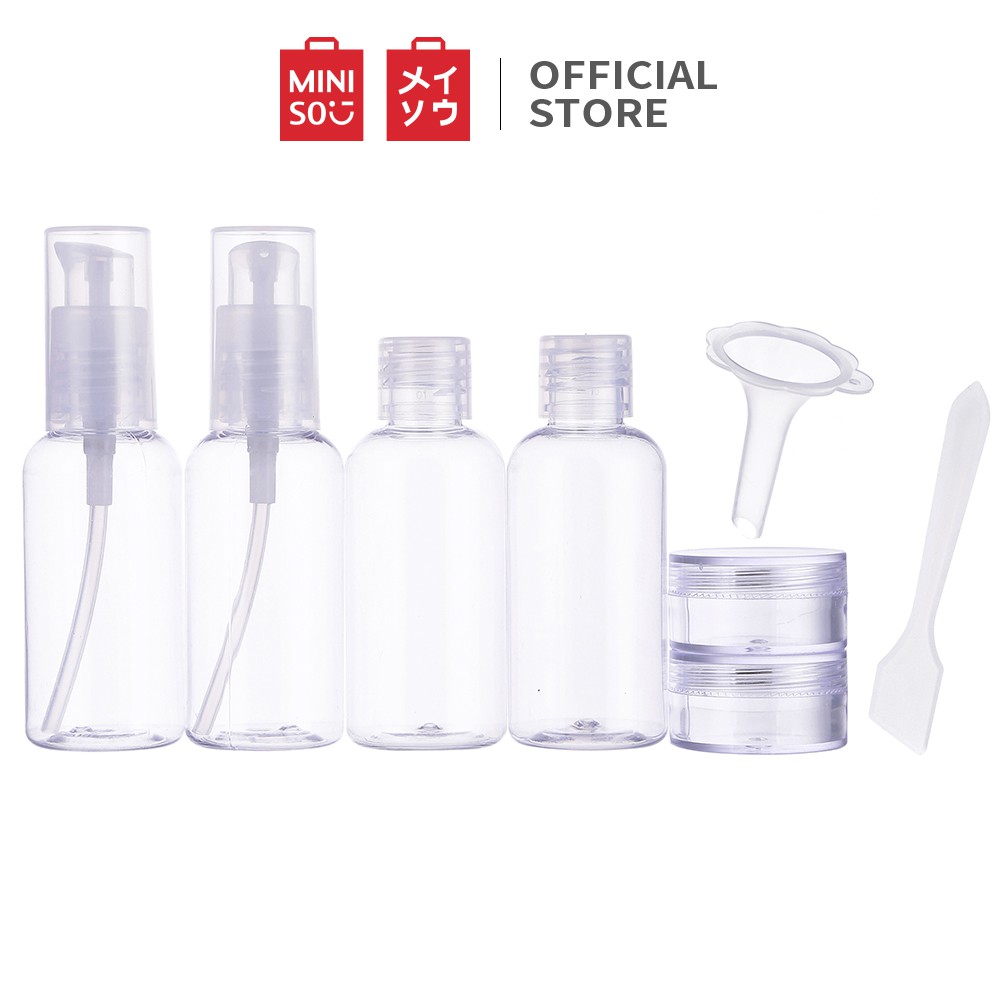 MINISO Travel Bottle Set 6 Pcs Botol Spray Semprot Kosong Lotion Travel
