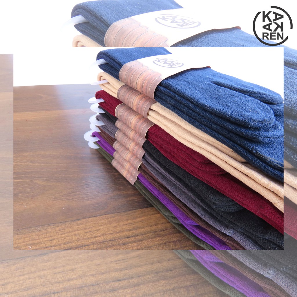 Kakaren Kaos Kaki Jempol Motif Polos Wanita Muslimah Nilon Premium
