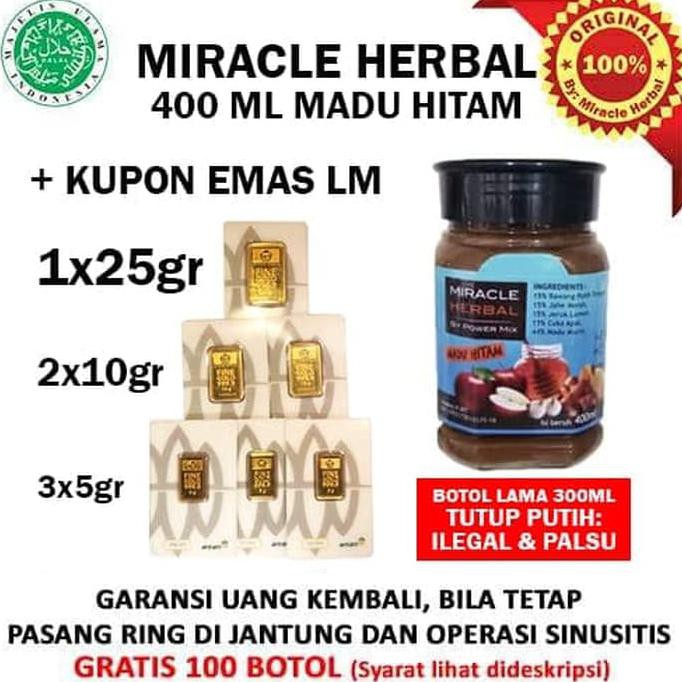 

864U675-A Miracle Herbal 400Ml Madu Hitam