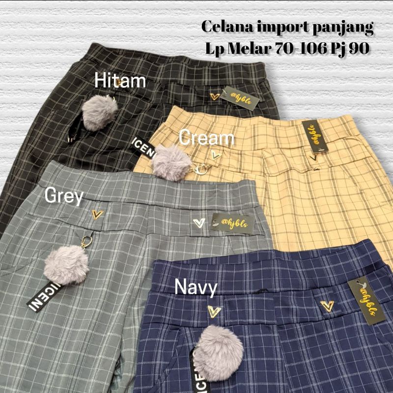 Celana panjang import kotak zara