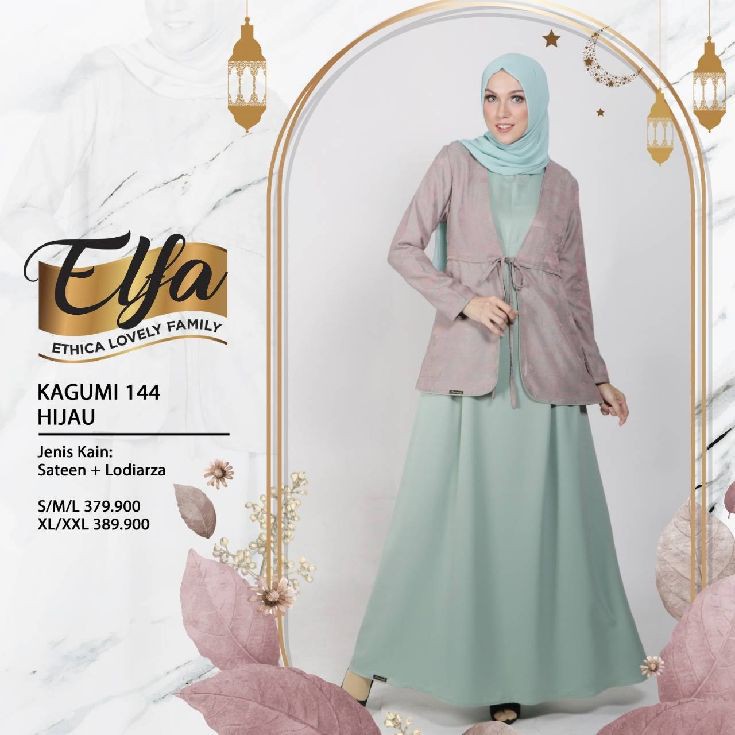 Gamis Katun Original ETHICA KAGUMI 144 ( Abu, Hijau, Hitam )