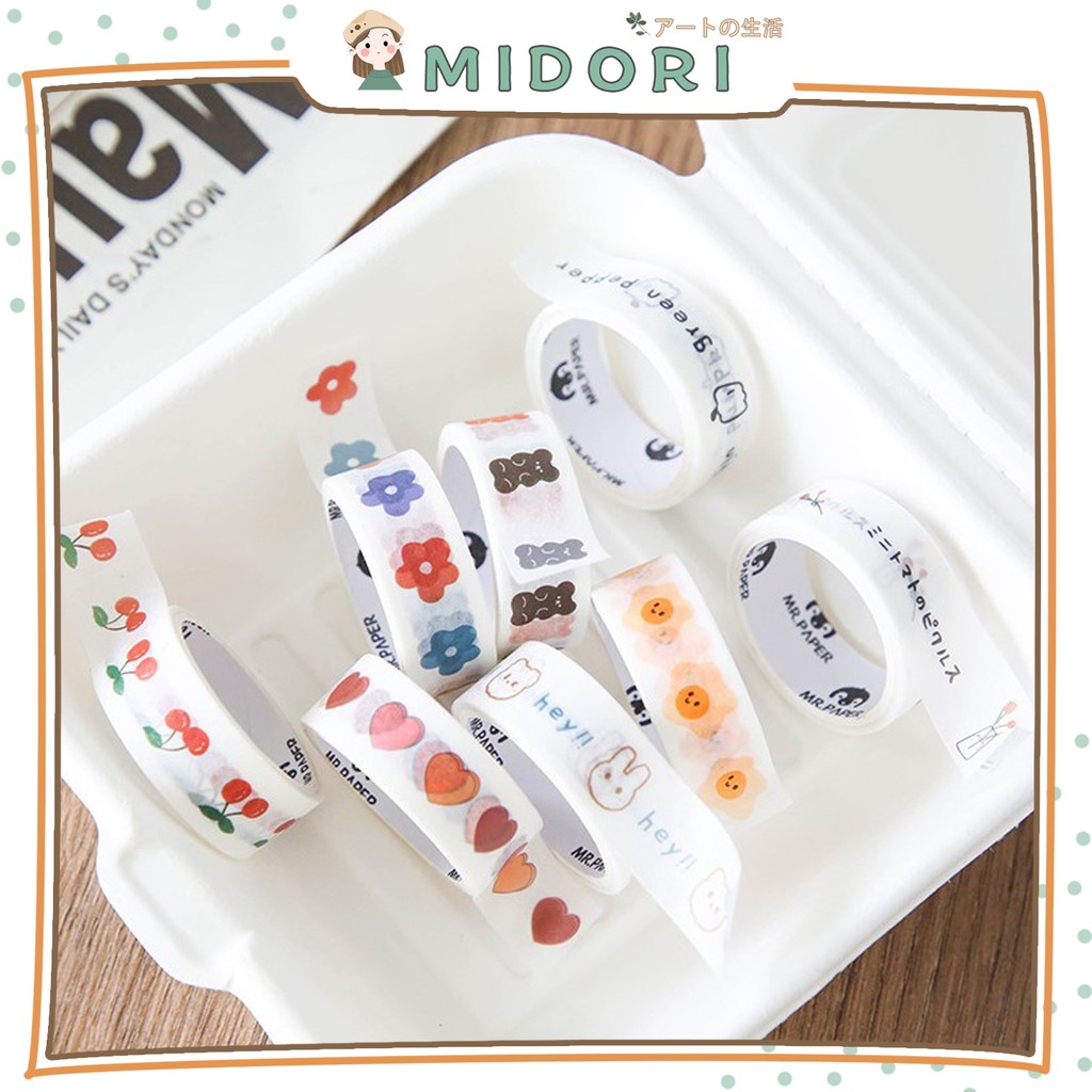 

[MIDORI] 1Pc SALT AND SWEET Washi Tape Decor Masking Tape DIY Scrapbook Journal - A0023