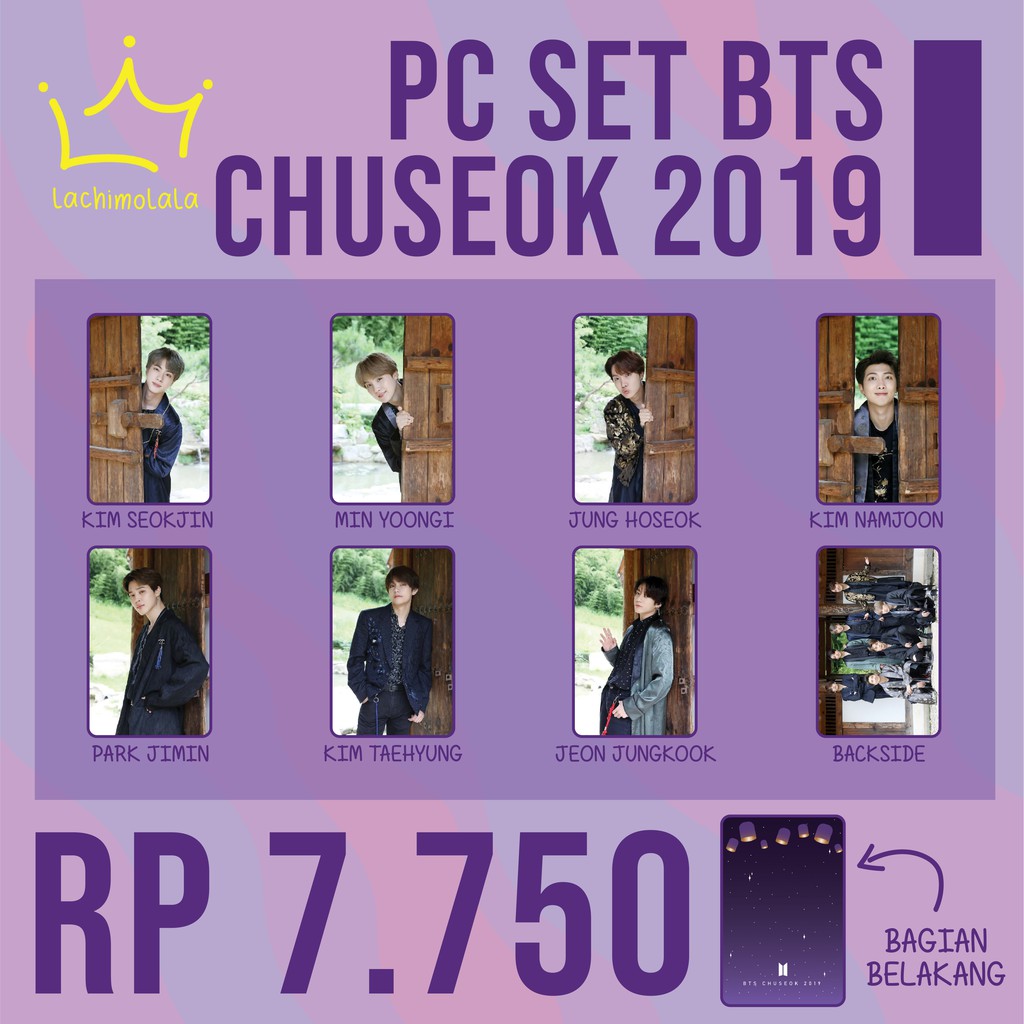 PHOTOCARD SET BTS CHUSEOK 2019