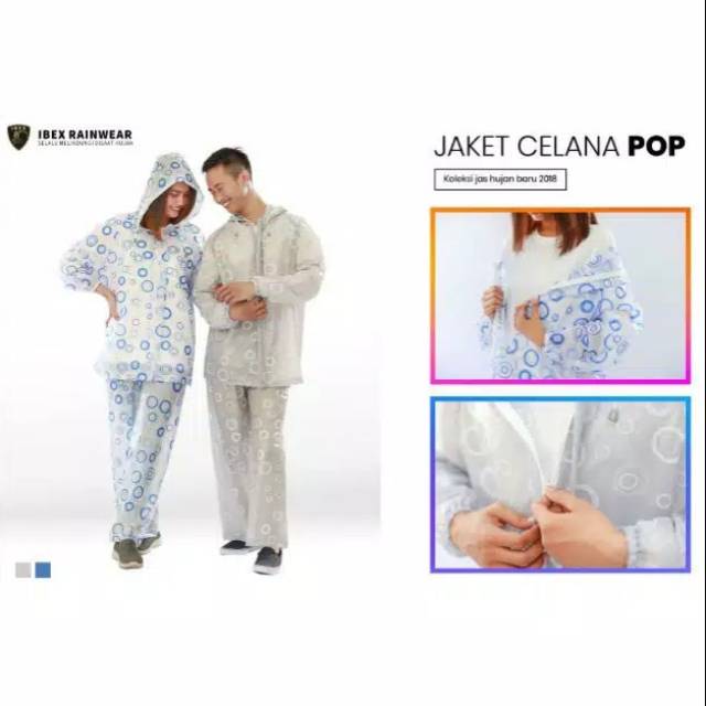 Ibex pop / Rainwear / Jas hujan polkadot / jas hujan pria dan wanita laris / Jas hujan fashion