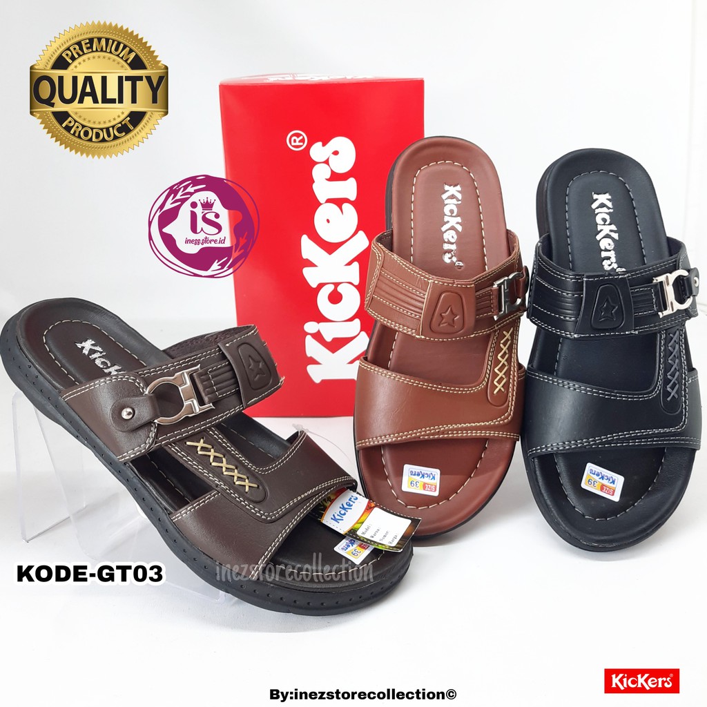 SANDAL SLOP PRIA KICKERS KUALITAS PREMIUM KODE GT03 MURAH HARGA GROSIR