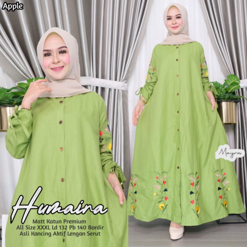 HUMAIRA GAMIS BY MAYRA GAMIS JUMBO KATUN MIX BORDIR DEWASA BUSUI