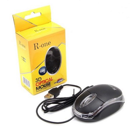 ITSTORE MOUSE USB MURAH R-ONE HITAM MOUSE OPTIC 3D LAPTOP KOMPUTER MOUSE M101 RESOLUSI 1000 DPI